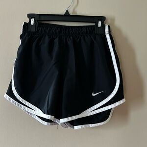 Nike Women's Black and White Athletic Shorts